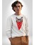 Maske Gangester Kedi Erkek Kadın Unisex Dijital Baskılı Beyaz Sweatshirt 1