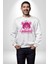 Neon Jungle Leopar Tasarım Erkek Kadın Unisex Dijital Baskılı Beyaz Sweatshirt 3