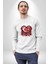 Türkiye Ay Yıldız Kırmızı Beyaz Kalp Erkek Kadın Unisex Dijital Baskılı Beyaz Sweatshirt 2