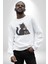 Gül Tasarım Wardiere Erkek Kadın Unisex Dijital Baskılı Beyaz Sweatshirt 1