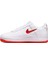 Air Force 1 Low Retro Leather Sneaker Deri Erkek Günlük Spor Ayakkabı Beyaz Kırmızı 2