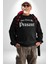 Dokunma Bana Erkek Kadın Unisex Dijital Baskılı Siyah Sweatshirt 3