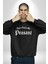 Dokunma Bana Erkek Kadın Unisex Dijital Baskılı Siyah Sweatshirt 4