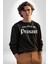 Dokunma Bana Erkek Kadın Unisex Dijital Baskılı Siyah Sweatshirt 5