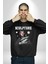 Michelagelo Modern Apollo Heykel Sokak Style Erkek Kadın Unisex Dijital Baskılı Siyah Sweatshirt 2