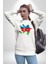 Azerbaycan Haritası Bayrak Tasarımı Erkek Kadın Unisex Dijital Baskılı Beyaz Sweatshirt 5