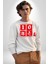 10 Yıl Anma Sembolü Erkek Kadın Unisex Dijital Baskılı Beyaz Sweatshirt 1