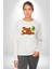 Uzaylı Yabancılarla Konuşma Erkek Kadın Unisex Dijital Baskılı Beyaz Sweatshirt 1