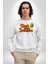 Uzaylı Yabancılarla Konuşma Erkek Kadın Unisex Dijital Baskılı Beyaz Sweatshirt 4