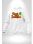 Uzaylı Yabancılarla Konuşma Erkek Kadın Unisex Dijital Baskılı Beyaz Sweatshirt 5