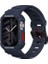 Apple Watch 7 45MM Uyumlu 2in1 Tpu Kasa Koruyuculu Silikon Kordon Mecha Lacivert 1