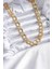 Altın Renk Samanyolu Zincir Çelik Choker Kolye - 3134 2
