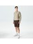 Erkek Kahverengi Slim Fit Keten Bermuda 1