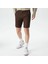 Erkek Kahverengi Slim Fit Keten Bermuda 3