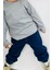 Erkek Çocuk Jean Pantolon Bağcıklı Paçası Lastikli 1.5-5 Yaş, Koyu Mavi 2