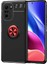 Xiaomi Poco F3 Kılıf Ravel Silikon Kapak-Siyah-Kırmızı 1