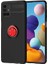 Galaxy M51 Kılıf Ravel Silikon Kapak - Siyah - Kırmızı 1