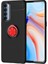 Oppo Reno 4 Pro Kılıf Ravel Silikon Kapak - Siyah - Kırmızı 1