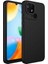 Xiaomi Redmi 10C Kılıf Metal Çerçeve ve Buton Tasarımlı Silikon Zore Luna Kapak-Siyah 1