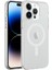 Apple iPhone 14 Pro Max Kılıf Magsafe Şarj Özellikli Buzlu Transparan C-Pro Sert Kapak-Renksiz 1