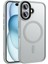 Nova Global iPhone 16 Plus Kılıf Mat Arka Yüzey Wireless Şarj Özellikli Flet Magsafe Kapak-Gümüş 1