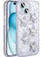 Apple iPhone 14 Kılıf Airbagli Simli Arka Yüzey Işıltı Silikon Kapak - Beyaz - Yıldız 1