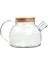 Bambu Kapaklı Borosilikat Cam Demlik 1000ML CM-2000 1