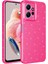 Xiaomi Redmi Note 12 4g Kılıf Kamera Korumalı Simli Lüks Koton Kapak - Pembe Koyu 1