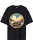 Arabalı Tshirt Ön Baskılı T-Shirt Bisiklet Yaka Siyah Unisex Tişört Araba4 1