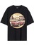 Arabalı Tshirt Ön Baskılı T-Shirt Bisiklet Yaka Siyah Unisex Tişört Araba1 1
