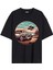 Arabalı Tshirt Ön Baskılı T-Shirt Bisiklet Yaka Siyah Unisex Tişört ARABA44 1