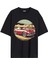 Arabalı Tshirt Ön Baskılı T-Shirt Bisiklet Yaka Siyah Unisex Tişört Araba2 1