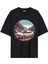 Arabalı Tshirt Ön Baskılı T-Shirt Bisiklet Yaka Siyah Unisex Tişört Araba8 1