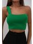 Tek Omuz Crop Yeşil Bluz 4