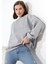Kadın 3 Iplik Şardonlu Oversize Sweatshirt 5