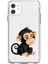Apple Iphone 11 Uyumlu Tatlı Maymun Desenli Silikon Kılıf 1