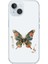 Apple Iphone 15 Uyumlu Çiçekli Kelebek Desenli Silikon Kılıf 1