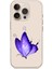 Apple Iphone 15 Pro Max Uyumlu Mor Kelebek Desenli Silikon Kılıf 1