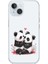 Apple Iphone 13 Uyumlu Aşık Pandalar Desenli Silikon Kılıf 1