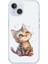 Apple Iphone 14 Uyumlu Kalpli Kediler Desenli Silikon Kılıf 1