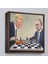 Çerçeveli Donald Trump - Vladimir Putin Santranç Oynarken TABLOSU-8316 1