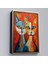 Çerçeveli Pablo Picasso Tarzı - Soyut Renkli Kediler TABLO-7369 2