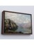 Çerçeveli Robert Schultze' Komo Gölü Tablosu - Bellagio By Lake COMO-7018 2