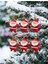 Yılbaşı Ağacı Süsü 6'lı Noel Baba Asma Süs Kırmızı Renk Çam Ağacı Süsü 2