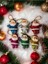 Yılbaşı Çam Ağacı Süsü 4 cm 6 Ader Renkli Noel Baba Süs Simli Yılbaşı Noel Baba Süs Renkli 2