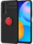 Huawei P Smart 2021 Kılıf Ravel Silikon Kapak - Siyah - Kırmızı 1