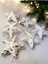 Yılbaşı Ağacı Süsü 6 Lı Yıldız Köpük Süs 5 cm Noel Süsü Beyaz Çam Ağacı Süsü 4