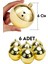 6 Adet Büyük Boy Gold Yılbaşı Çam Ağaçı Süsü Yeni Yıl Noel Dekor Parlak Cici Top Süs 6cm 1