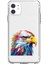 Apple Iphone 12 Uyumlu Renkli Kartal Desenli Silikon Kılıf 1