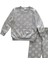 Kız Çocuk Pamuklu 2 Iplik Şardonlu Gri Papatya Desen Pijama Takımı 4